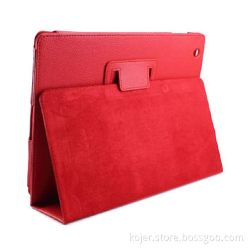 Leather Case for iPad 2, with Stand from Fold, Quick Access to Earphones Jack and USB Ports